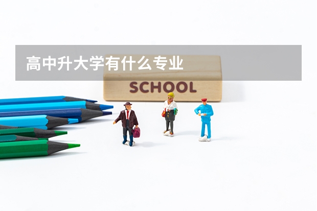 高中升大学有什么专业