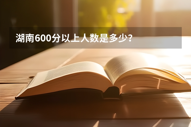 湖南600分以上人数是多少?