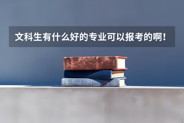 文科生有什么好的专业可以报考的啊！