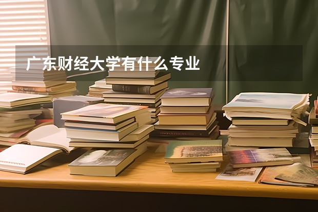 广东财经大学有什么专业
