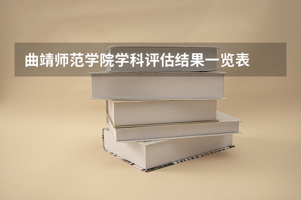 曲靖师范学院学科评估结果一览表
