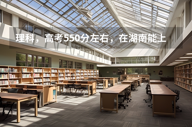 理科，高考550分左右，在湖南能上什么样的大学