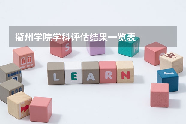 衢州学院学科评估结果一览表