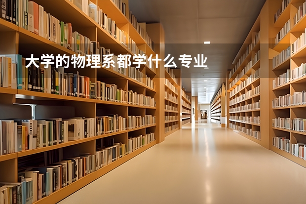 大学的物理系都学什么专业