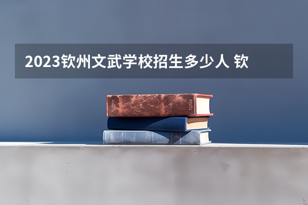 2023钦州文武学校招生多少人 钦州文武学校录取分数多少