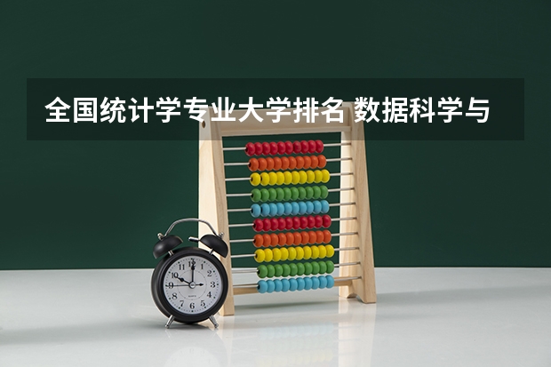 全国统计学专业大学排名 数据科学与大数据技术专业排名 统计学考研学校排名是怎样的？