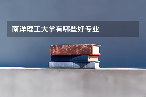 南洋理工大学有哪些好专业