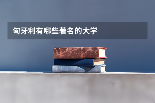 匈牙利有哪些著名的大学
