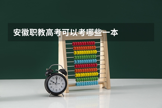 安徽职教高考可以考哪些一本