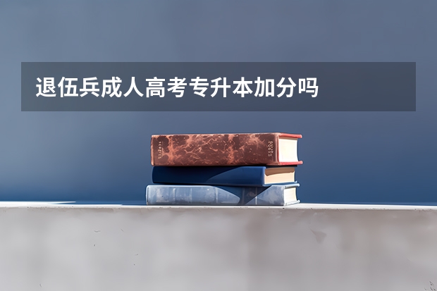 退伍兵成人高考专升本加分吗