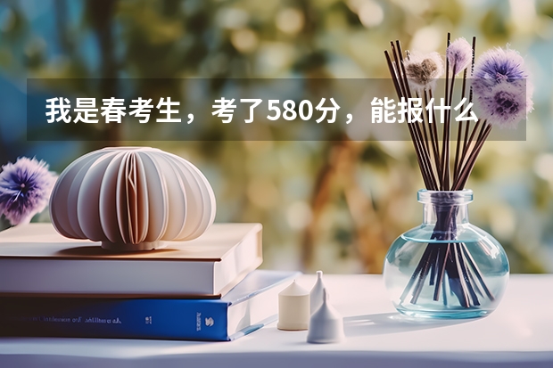 我是春考生,考了580分,能报什么学校啊?