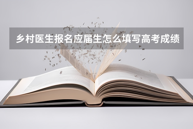 乡村医生报名应届生怎么填写高考成绩