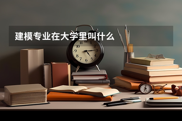 建模专业在大学里叫什么