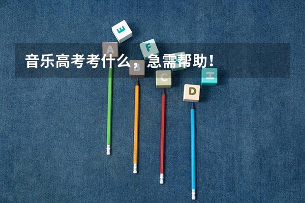 音乐高考考什么，急需帮助！