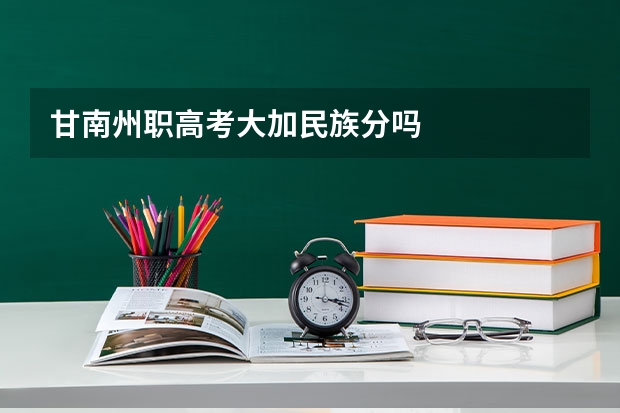 甘南州职高考大加民族分吗
