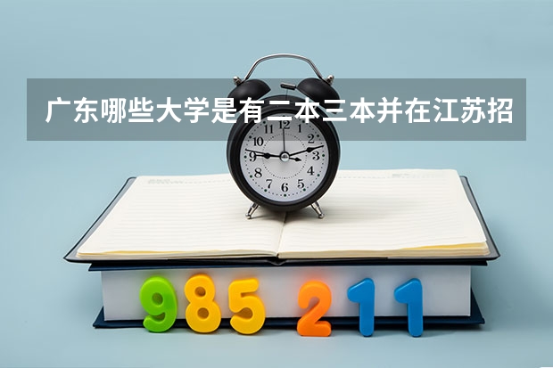 广东哪些大学是有二本三本并在江苏招生